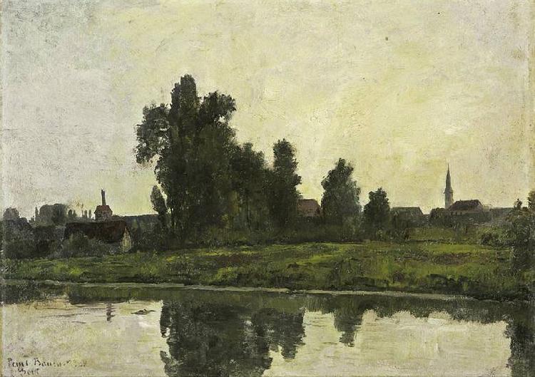 Paul Baum Landschaft am Fluss vor Gent Spain oil painting art